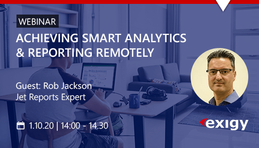 IT Employee attending smart reporting webinar