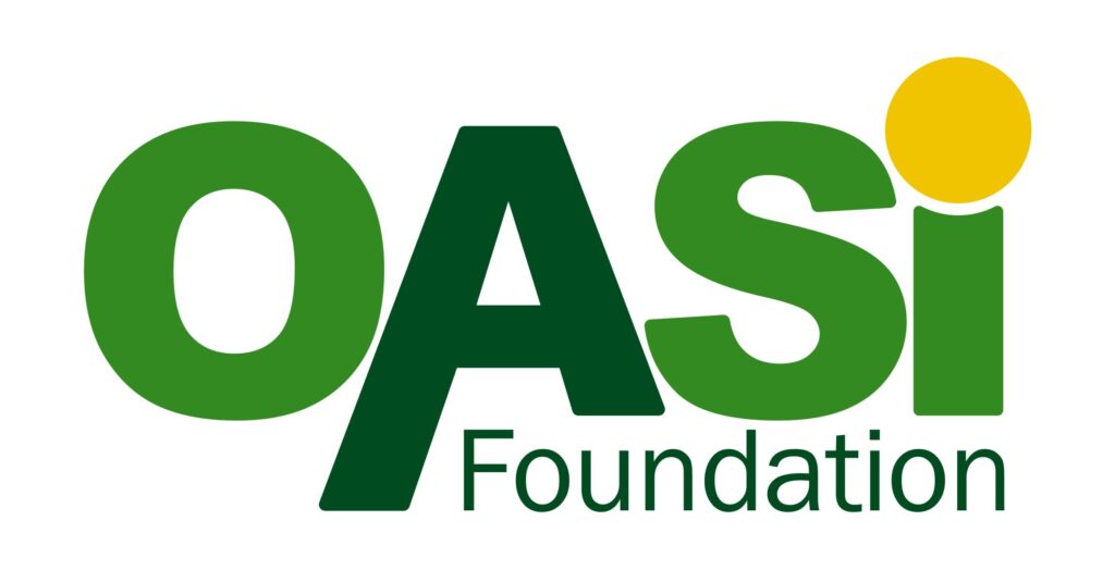oasi foundation logo, green, yellow