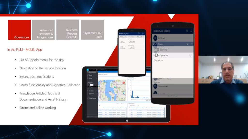 Screenshot of webinar for Dynamics 365 Field Service