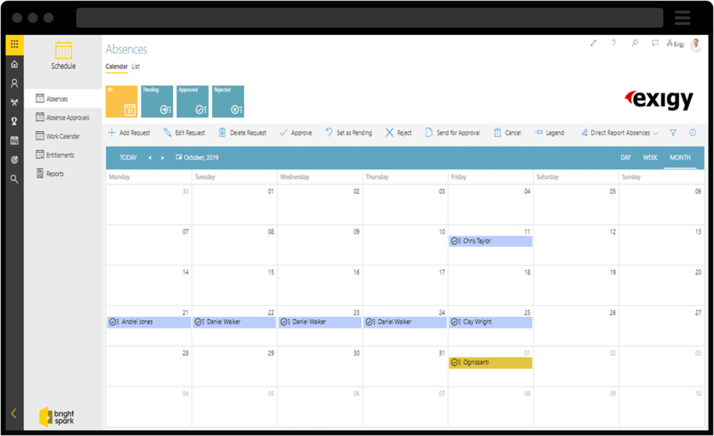 Screenshot of Brightspark Scheduler