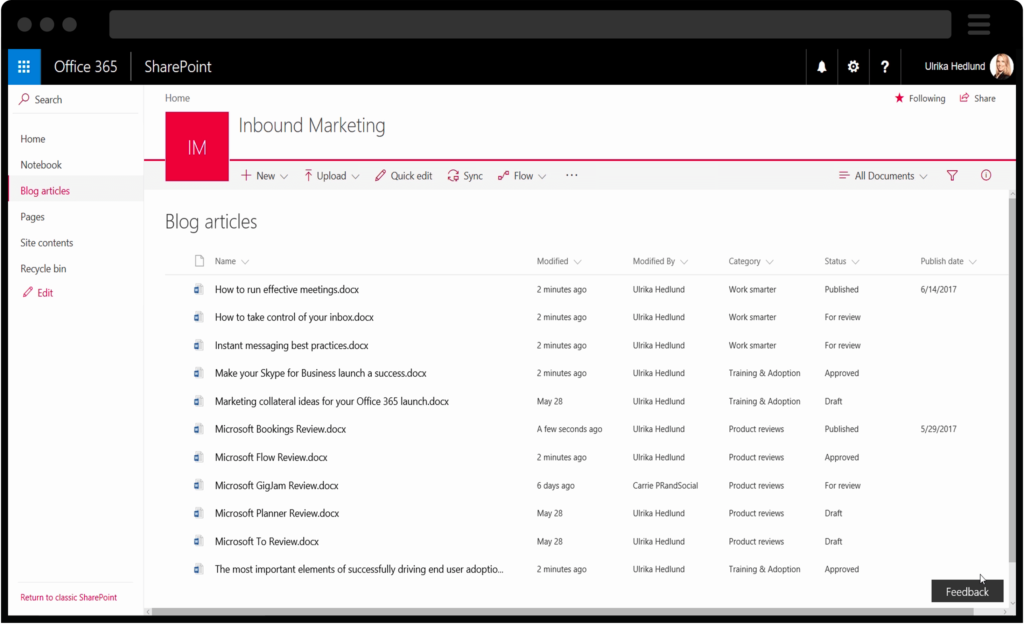 Screenshot of Dynamics 365 for Marketing