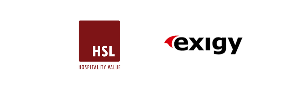 logos of exigy and hsl hospitality partners