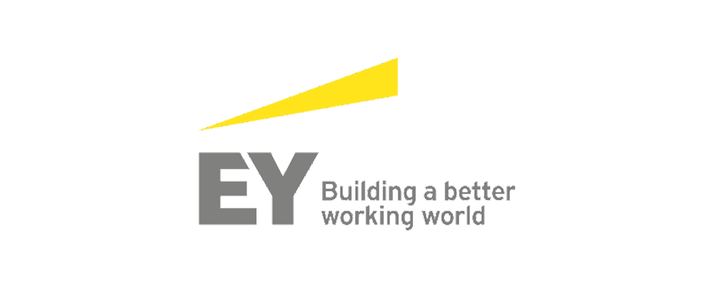 logo of partners ey, grey, yellow and black logo