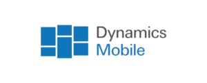 logo di dynamics mobile, quadrati blu