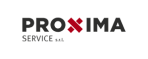 logo of proxima, italian hospitality partners, black and red
