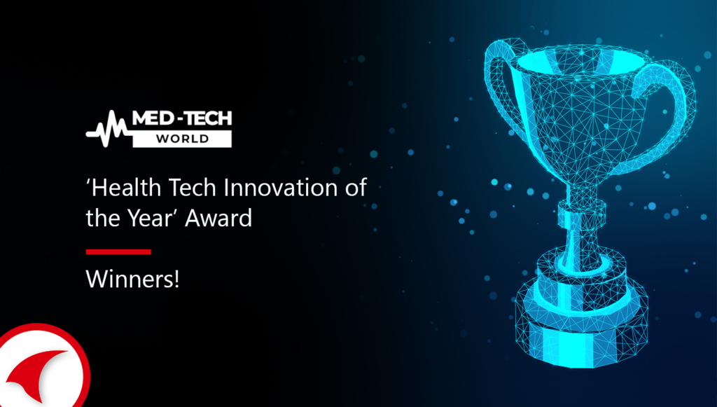 Digital Trophy rappresenta Exigy che vince il premio &quot;Health Tech Innovation of the Year&quot; al MedTech World