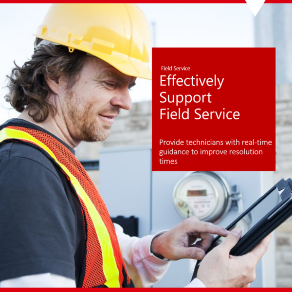 Field Service dipendente che usa il tablet per Dynamics 365