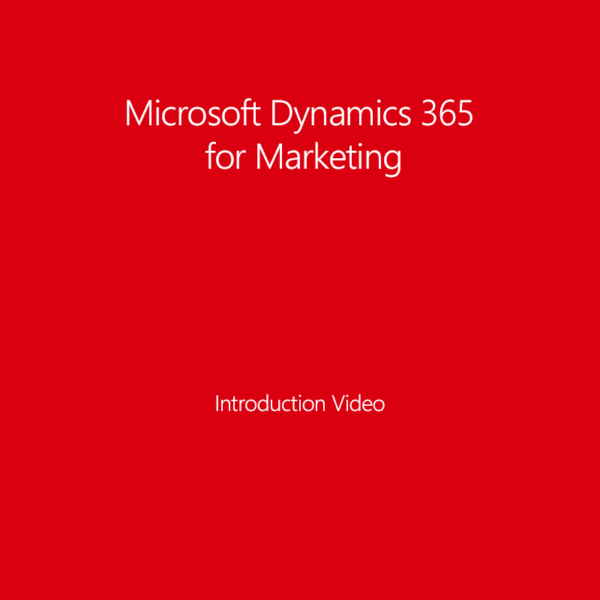 Video introduttivo di Microsoft Dynamics 365 per Marketing