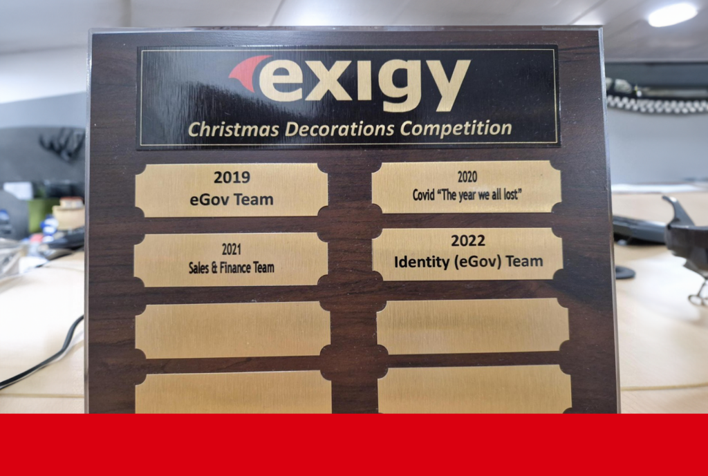 Our illustrious Christmas Decorations plaque!